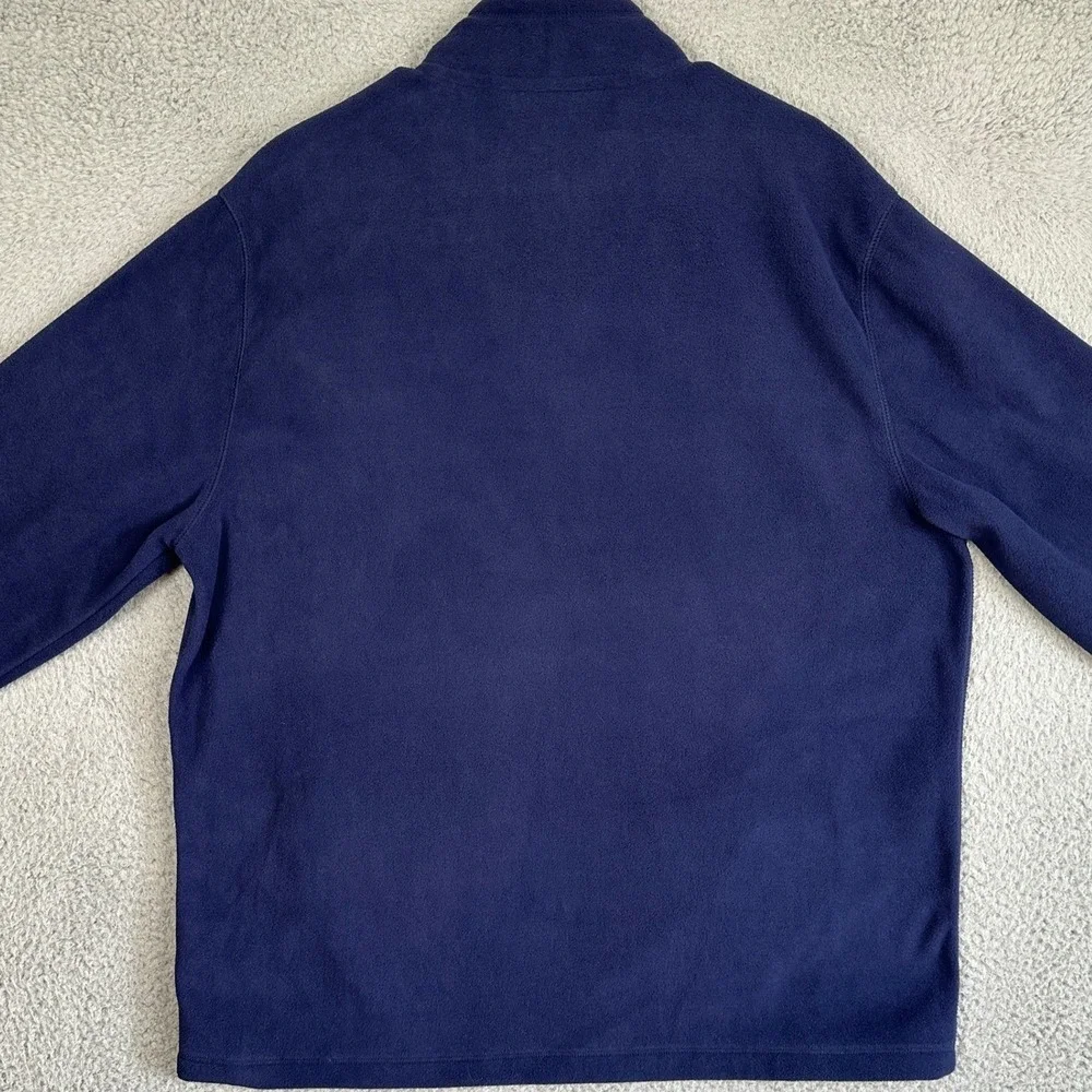 NEW Club Room Sweater Mens XL Navy Blue Quarter Zip Fleece Pullover Mock Neck